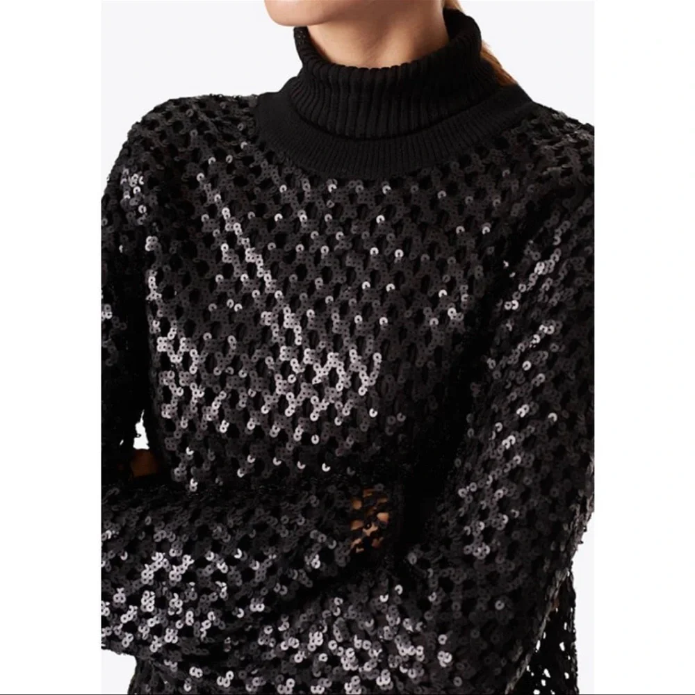 Tory Burch Lansing Open Knit Merino Sweater